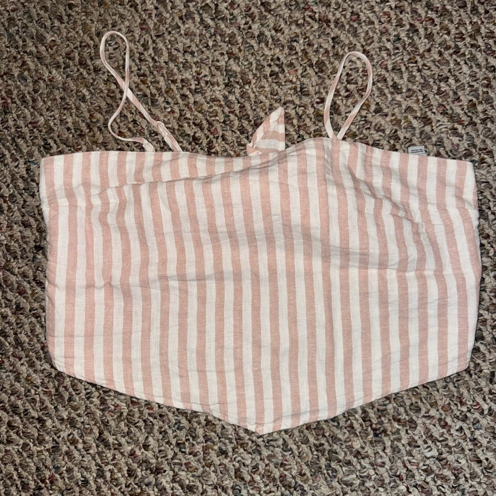 a new day Pale Pink and White Striped Cami